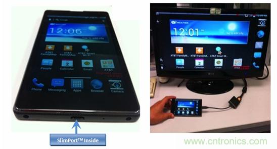 采用SlimPort接口技術(shù)的新一代Google Nexus手機(jī)樣機(jī)。