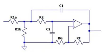 二階運(yùn)算放大器的低通、帶通和高通濾波器設(shè)計
