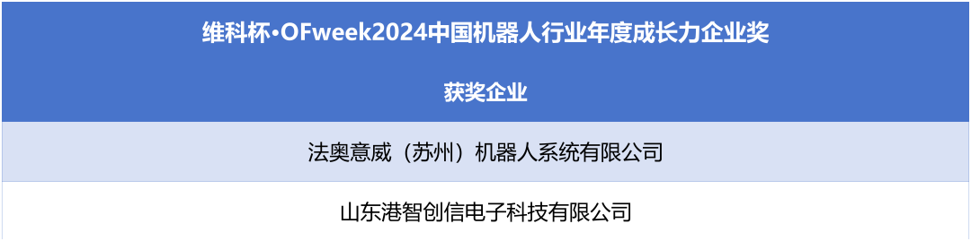 榮耀時(shí)刻！維科杯·OFweek 2024中國機(jī)器人行業(yè)年度評選獲獎(jiǎng)榜單盛大揭曉