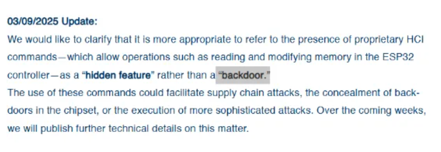 樂鑫ESP32系列芯片被曝存在“后門”？官方緊急回應(yīng)